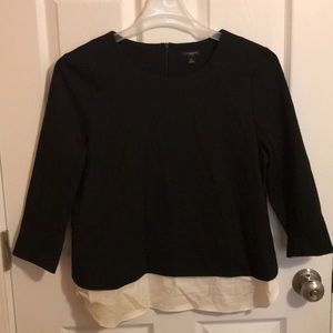 🎉Ann Taylor petite black and white blouse